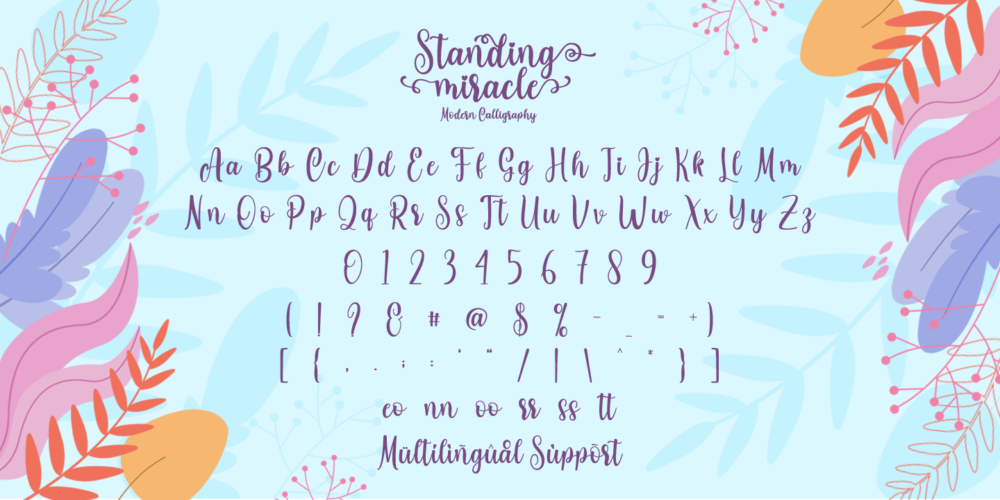 Standing Miracle Regular Font preview